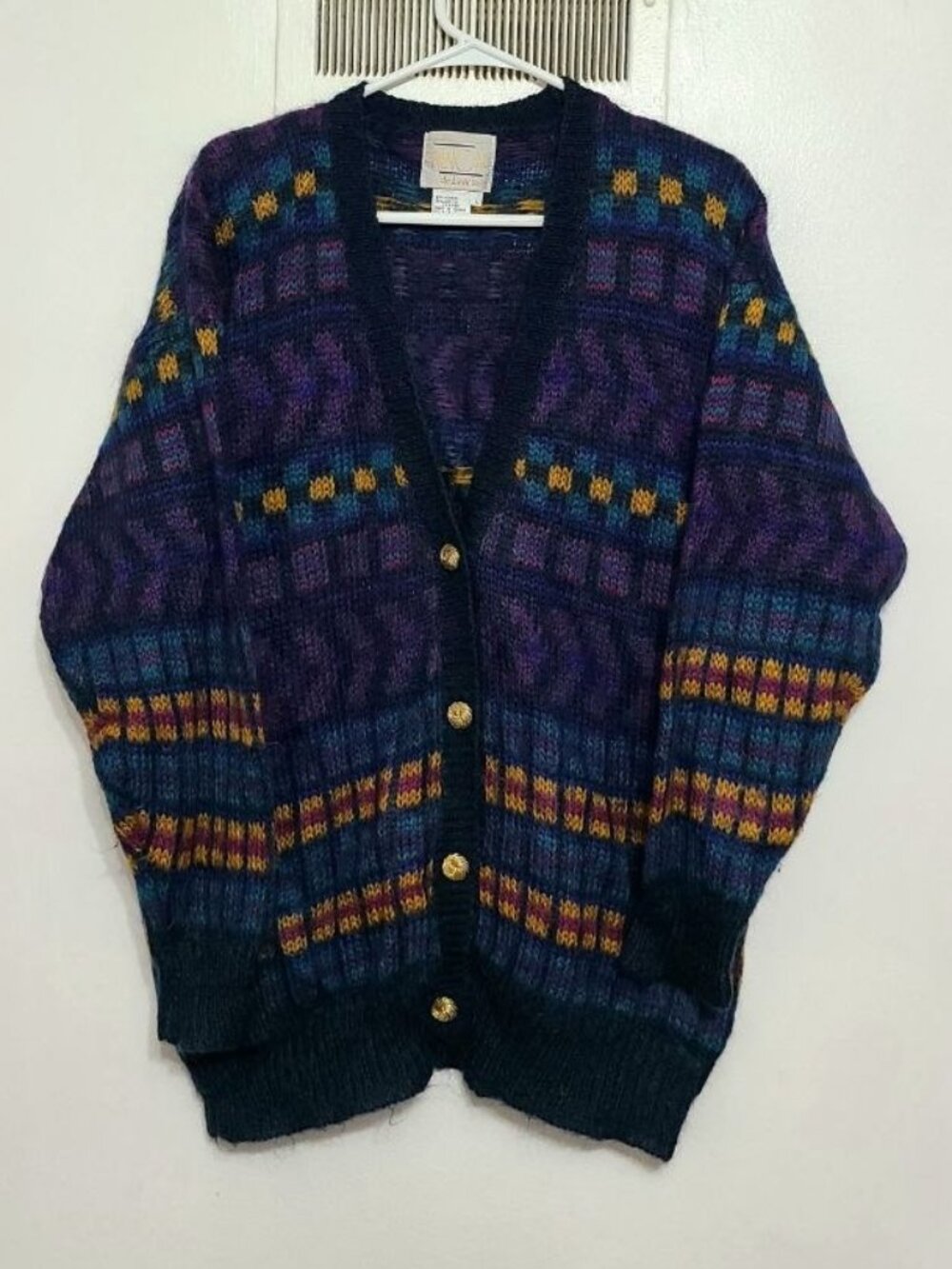 Mohair‑Blend Knit Cardigan